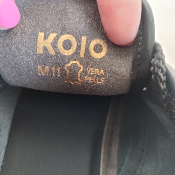 Mens KOlO Capri Black Leather Shoes Size US 11 Designer Casual - Picture 9 of 10